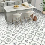 12pcs Multicolor Nordic Floral Tile Stickers - Easy Peel & Stick