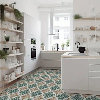 24pcs Nordics Floor Tile Stickers