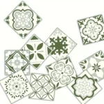 20pcs Simple Solid Color Flower Tile