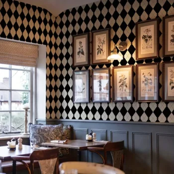 1pc 0.4x3m Classic Grid Wallpaper