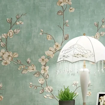 1pc Floral Wall Bedroom Bedside Wallpaper 950x53cm